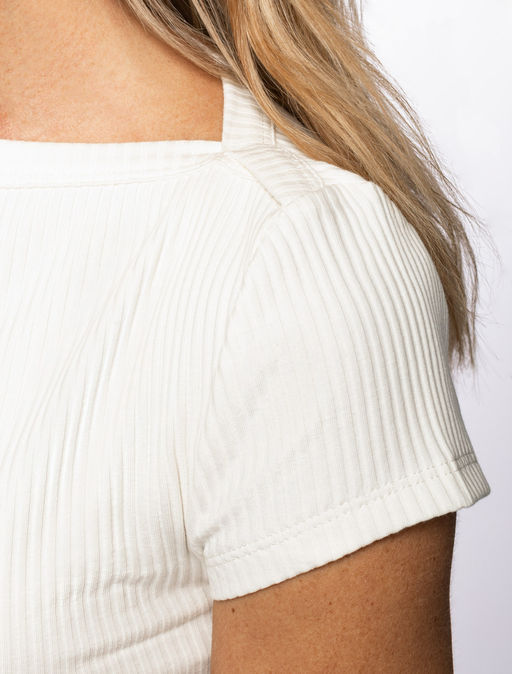 Футболка из трикотажа в широкий рубчик - Vilatte фото 10