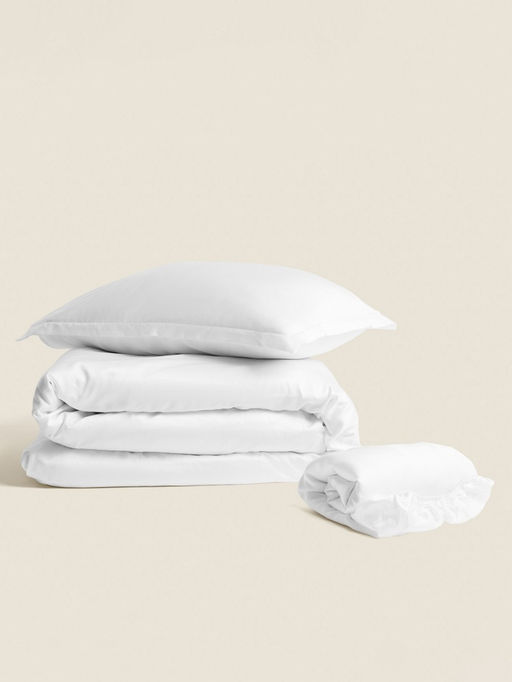 Наволочка SL Home Tencel, 50×70+3 см, тенсель, эвкалиптовое волокно 100%, белая