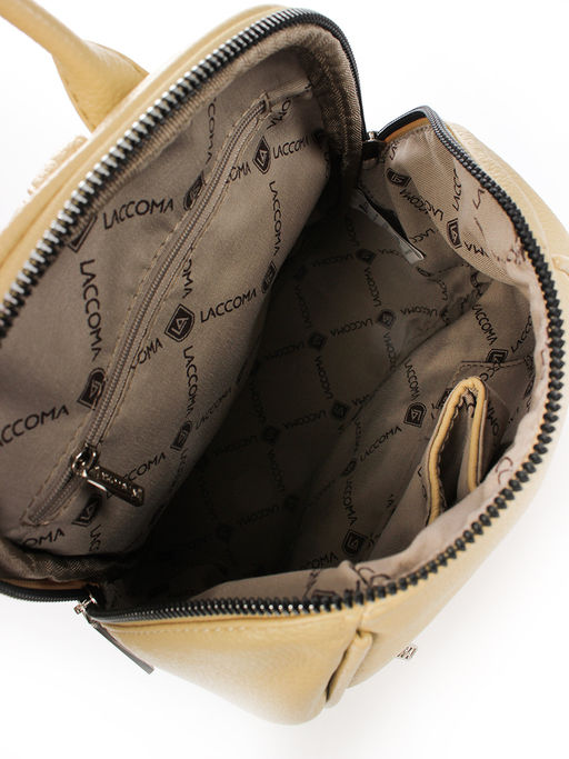 LACCOMA рюкзак Мэри-Y2005-желто-бежевый эко кожа хлопок