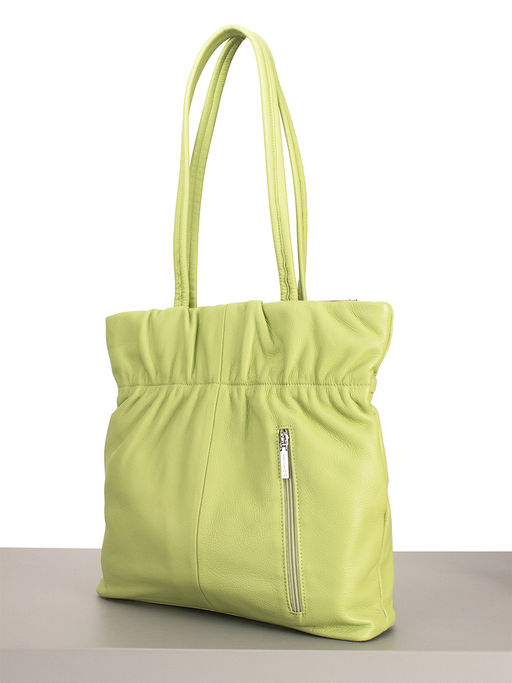 LACCOMA сумка Y1750-фисташковый натуральная кожа хлопок  фото 2