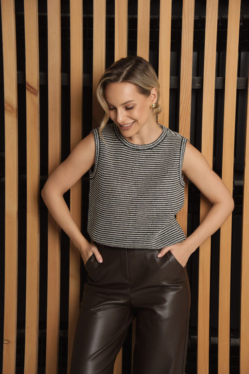 Блуза-топ 100% лен - Синий лен фото 21