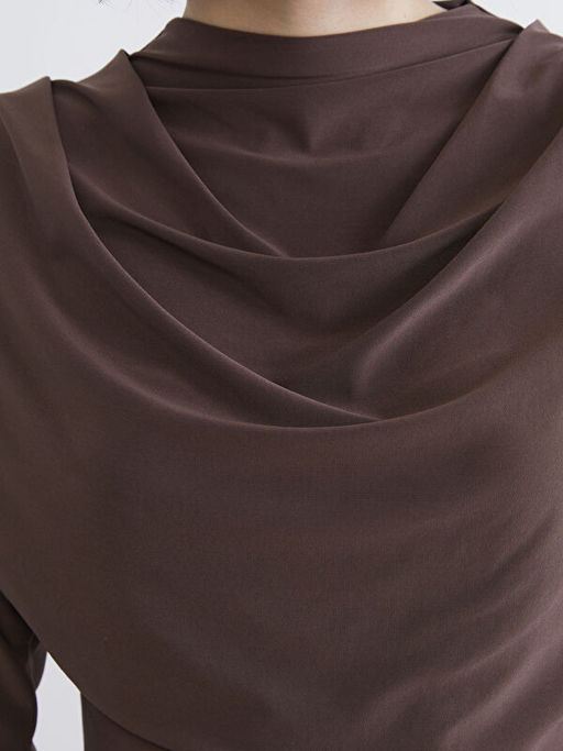 Dik Yaka B?zg?l? Bluz