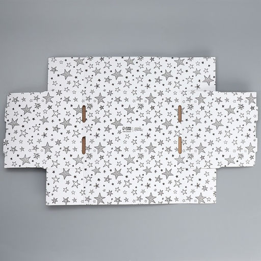 Цена за 5 шт. Коробка сборная с окном Звезды, белый ,27х10х21 см - Дарите счастье фото 6