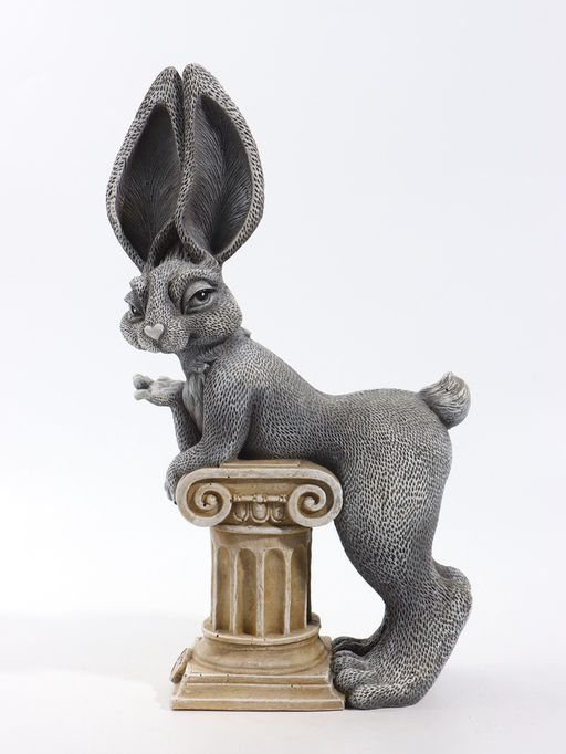 Фигурка декоративная «Зайка Диана», 11×25×42 см, серая