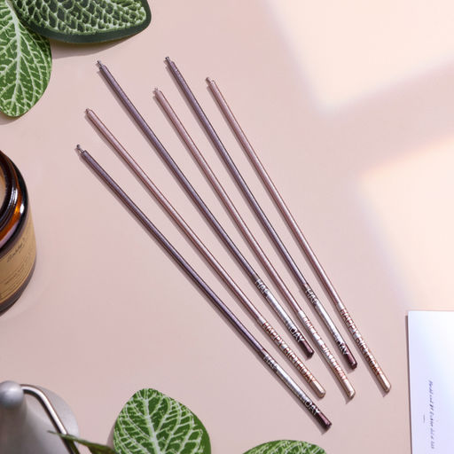 Набор свечей в торт, 6 штук Happy, 17 см, фиолетовый с металликом - Страна карнавалия фото 3