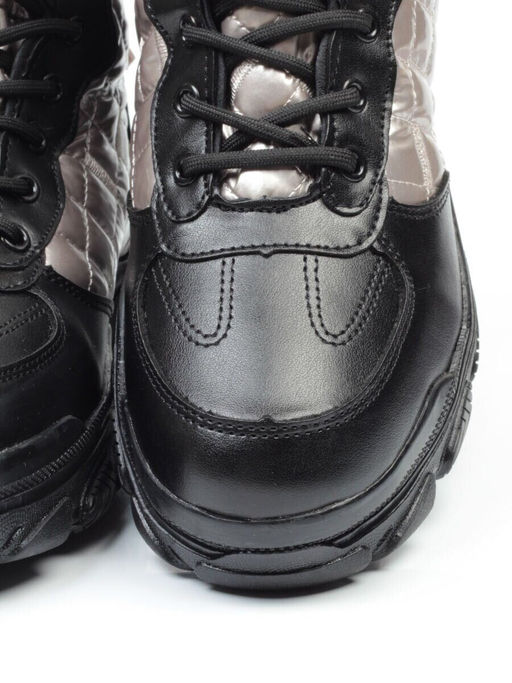 04-2221-4 BLACK Ботинки зимние женские (искусственные материалы)