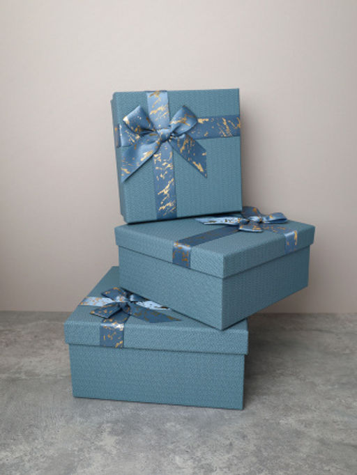 Коробка подарочная квадратная 3 штуки 19х19 см / 3403-6 /уп 36/ - ГалеонТрейд фото 2