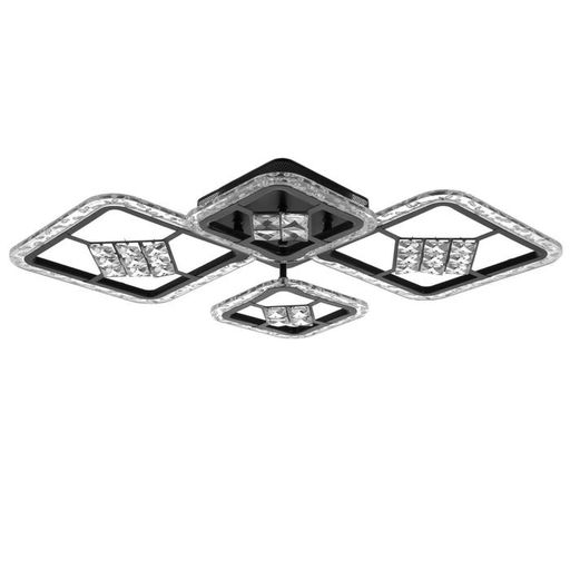 Люстра с ПДУ 1525/4BK LED 96 Вт 3000-6000К диммер черный 71×10 см BayerLux
