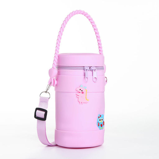 Сумка детская на молнии, наклейки МИКС, цвет сиреневый - Simaland фото 2