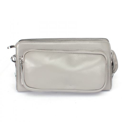 Сумка женская натуральная кожа GU 2033-2573, 1отд, плечевой ремень, св, серый SALE SALE 239452 - Adelia фото 7
