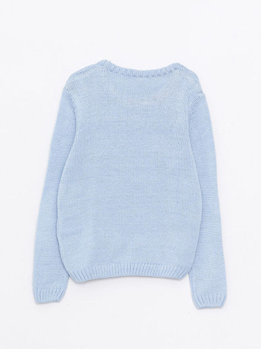 Bisiklet Yaka Nak??l? Uzun Kollu K?z ?ocuk Triko Kazak - Waikiki фото 2