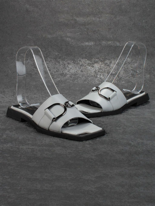 08-PEY184-3 BLACK/GRAY Босоножки женские (натуральная кожа) - No name фото 13