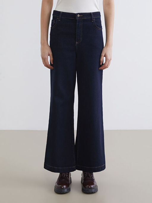 Wideleg Kad?n Jean Pantolon