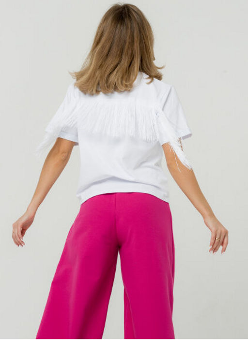 Футболка с бахромой трикотаж премиум - Knitka wear фото 5