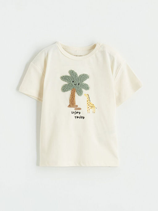 Erkek Bebek Nak??l? K?sa Kollu Ti??rt ve Tayt