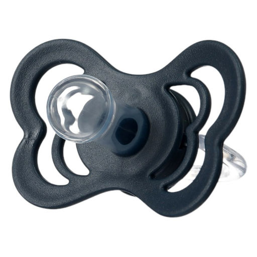 Соска - пустышка силиконовая классическая M&B, от 0 мес., с колпачком, синий