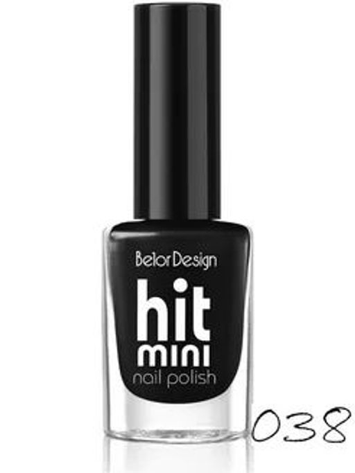 Belor Design Лак для ногтей "Mini HIT" №038 черный