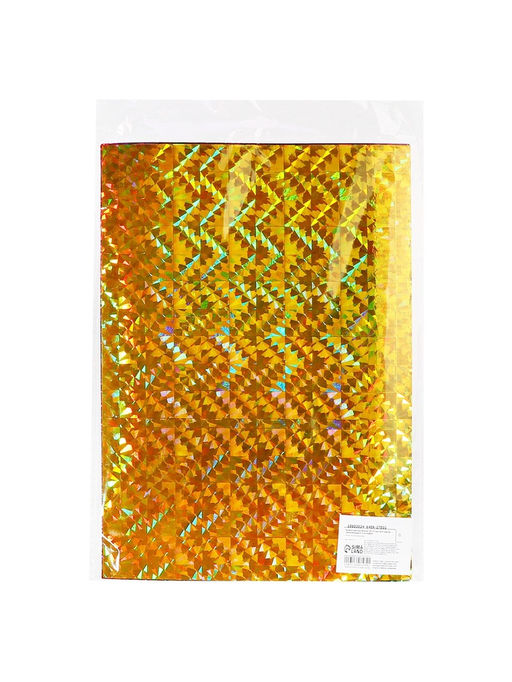 Бумага цветная формат А4, 10 листов, 5 цветов, самоклеящаяся голография