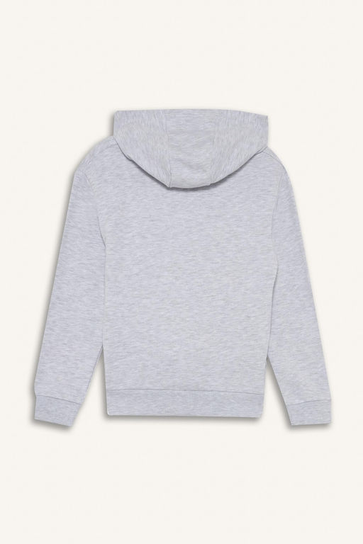 Kap__onlu Bask_l_ Sweatshirt Erkek _ocuk - Defacto фото 2