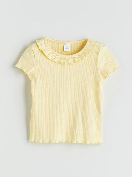 Bisiklet Yaka Basic K?z ?ocuk Ti??rt