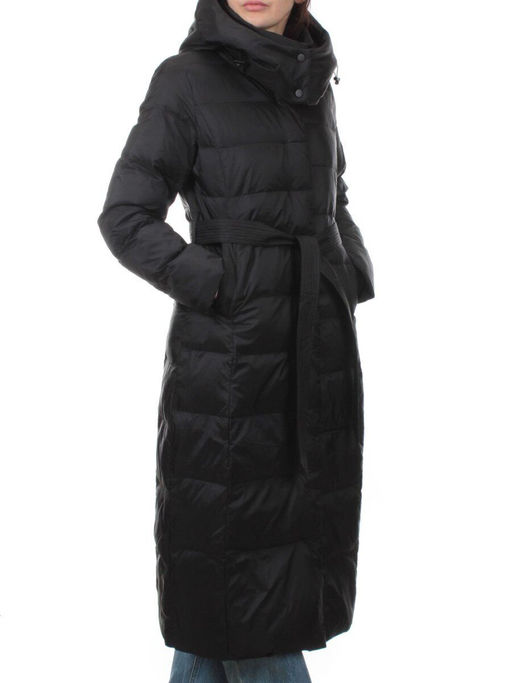 3069 BLACK Пуховик облегченный зимний женский (80% пух, 20% перо)