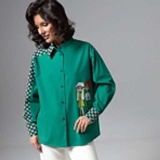 Рубашка комбинированная с сеткой Моя философия  шик - Charutti фото 17