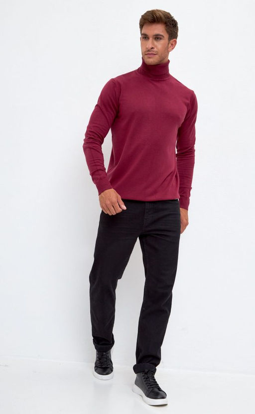 Водолазка мужская F121-01-868 бордовая - Fine joyce фото 17