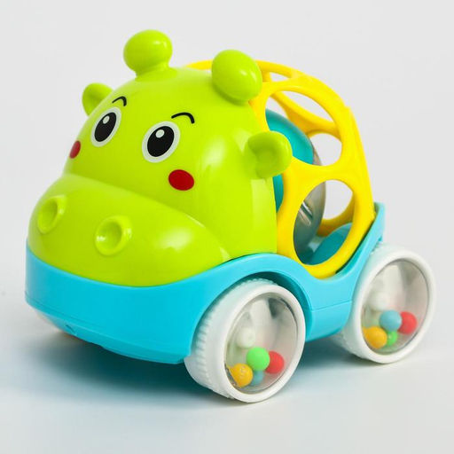 Машинка - погремушка Крошка Я «Свинка», с эластичными элементами