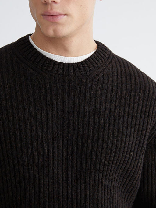 Bisiklet Yaka Erkek Triko Kazak