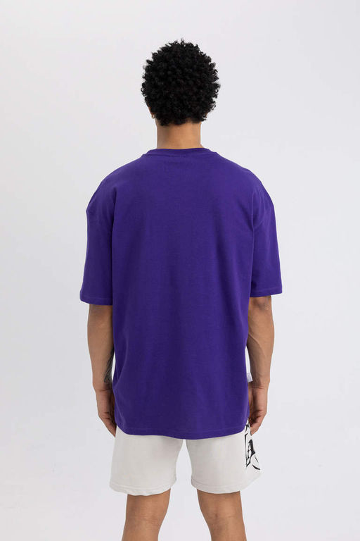 DeFactoFit Футболка свободного кроя с круглым вырезом и короткими рукавами NBA Los Angeles Lakers  фото 5