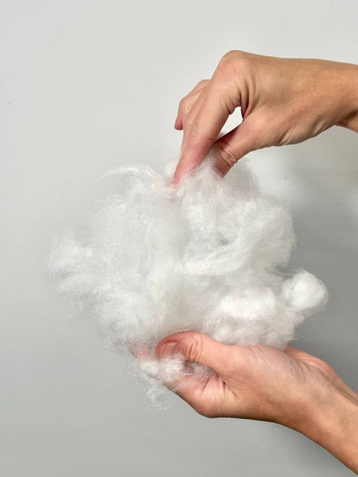 Лебяжий (искусственный) пух, 1 кг - 1 пакет, полиэфирное волокно-100%