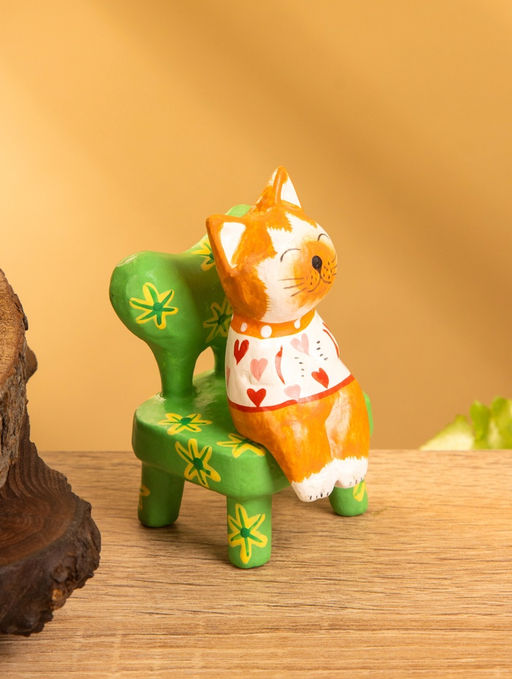 Сувенир «Спящий котик на стуле», 4×5.5×7.5 см, дерево