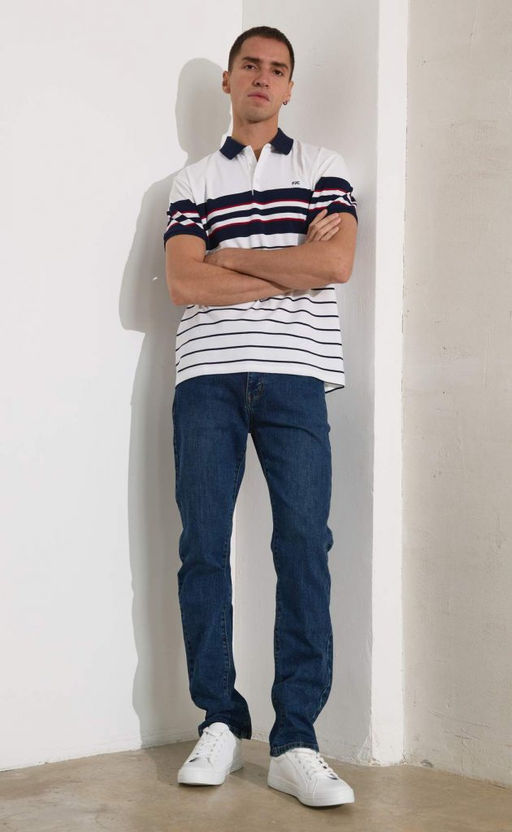 Футболка-поло F411-07-001 white - Fine joyce фото 8