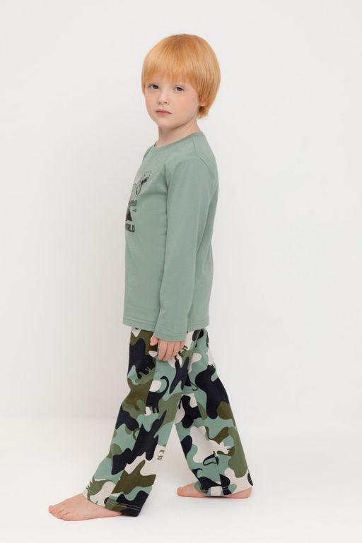 К 1600/эвкалипт,камуфляж с динозаврами пижама для мал