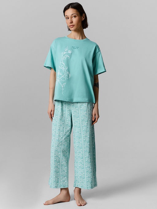 Комплект домашний женский с узором пейсли