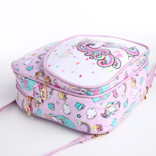 Рюкзак детский Выбражулька, на молнии, размер 20?8?23 см, сиренево-розовый