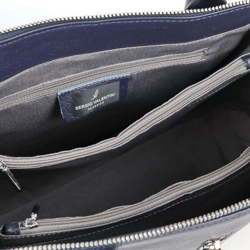 Женская кожаная сумка Sergio Valentini SV-SZ-702A Нави фото 4