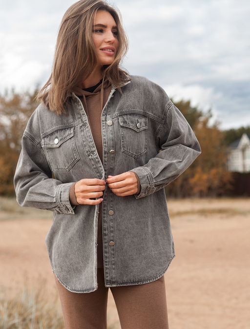 VILATTE / Куртка-рубашка из плотного денима