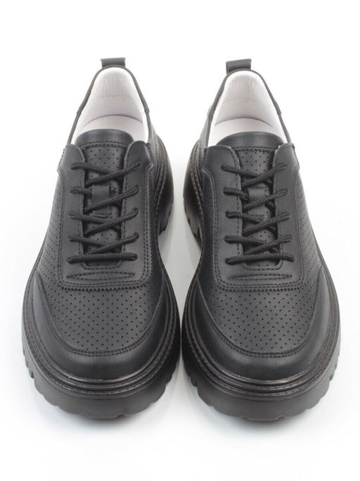 03-YH329-3 BLACK Полуботинки женские (натуральная кожа)