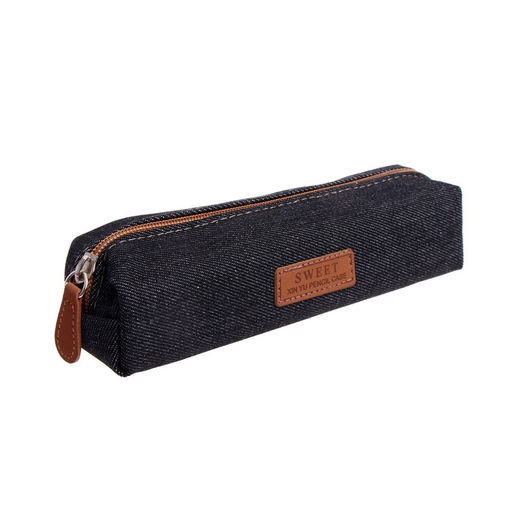 Пенал школьный на молнии Calligrata «Джинс», 1 отделение, текстиль, МИКС