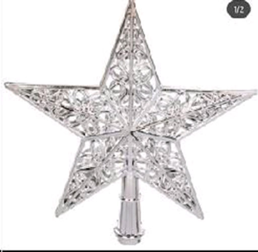 Верхушка на елку Звезда 20 см / L820 /уп 300/серебро - Галеонтрейд фото 2