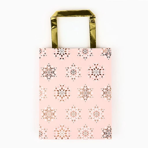 Пакет подарочный новогодний ламинированный «Танец снежинок», MS 23×18×10 см