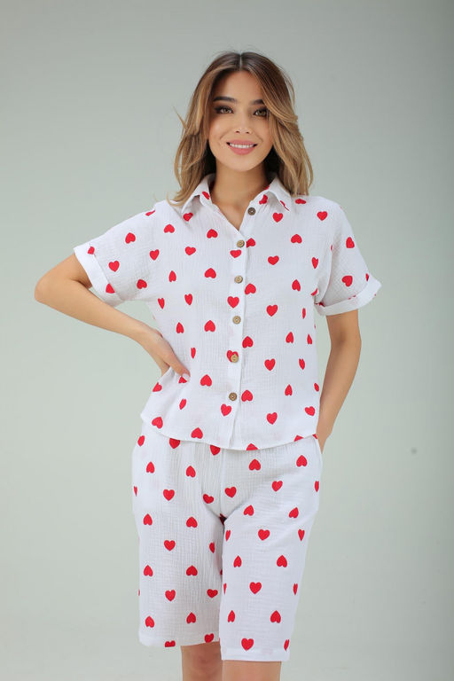 578 ПИЖАМА (ШОРТЫ) (Сердечки) - А-дина фото 2