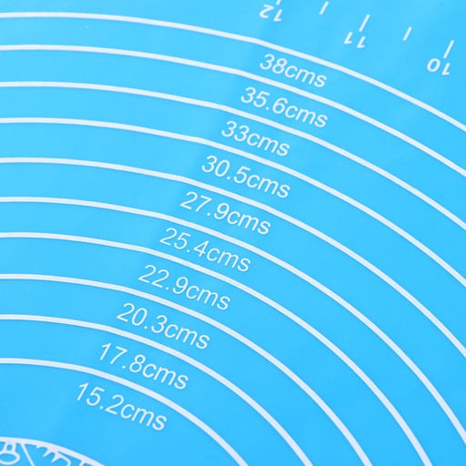 Коврик для выпечки и раскатки теста с разметкой Доляна Эрме, силикон, 65.5?45 см, синий фото 4
