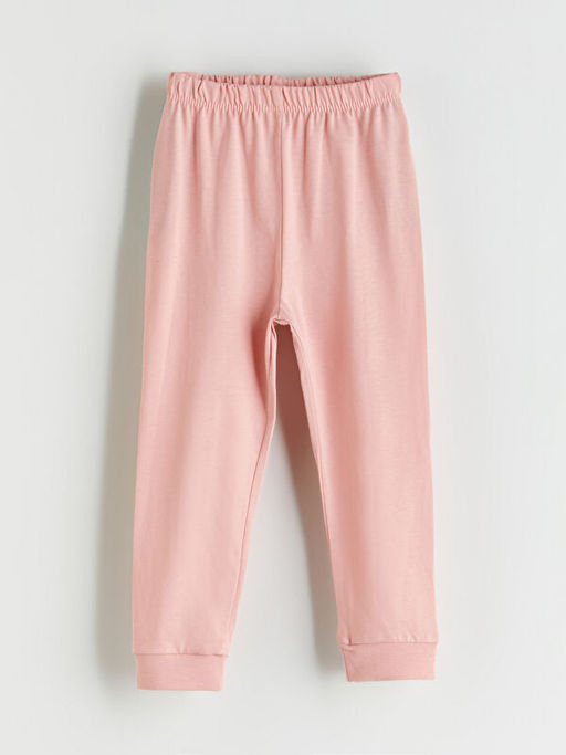 Bask?l? K?z Bebek Pijama Tak?m? 2li