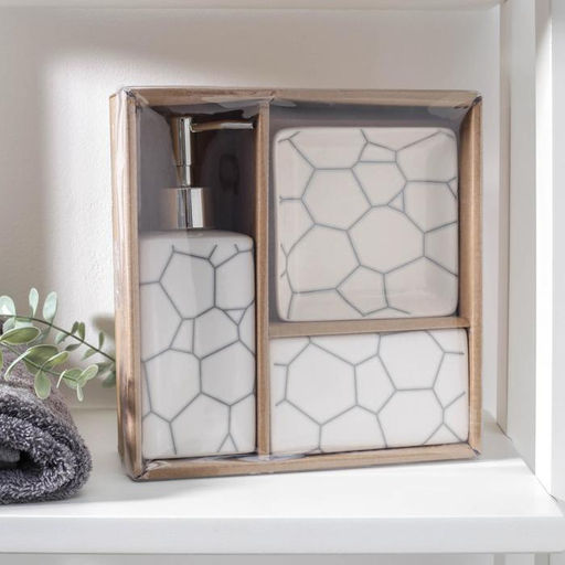 Аксессуары для ванной Жираф, 3 предмета: мыльница, дозатор для мыла 360 мл, стакан 360 мл - Simaland фото 3