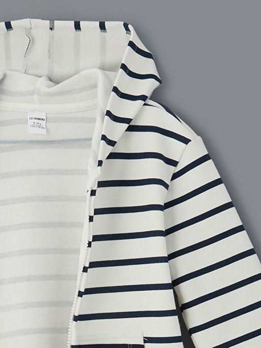 ?izgili Erkek ?ocuk Fermuarl? Sweatshirt