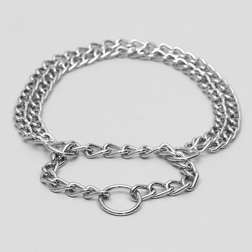 Ошейник - полуудавка металлический двухрядный, 40 см, толщина проволоки 2 мм - Пижон фото 2