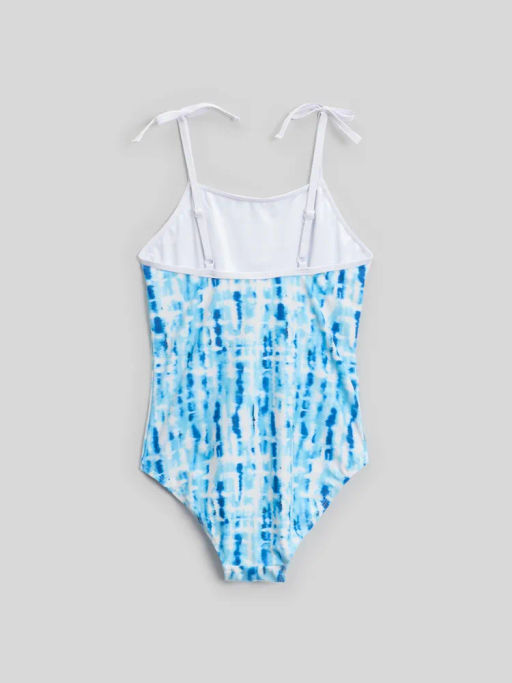 ACOOLA / Купальник детский для девочек Teddy бело-голубой фото 3
