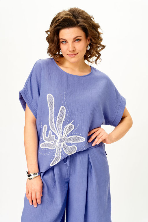 Костюм Michel Chic 1451 пыльно-васильковый  фото 6